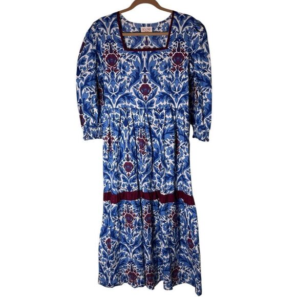 Beyond by Vera Poppy Dress, Pomegranate Blue M - Picture 2 of 6